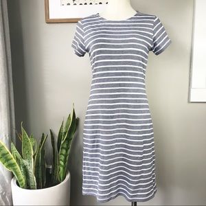 Sail to Sable striped zipper back knit dress sz S